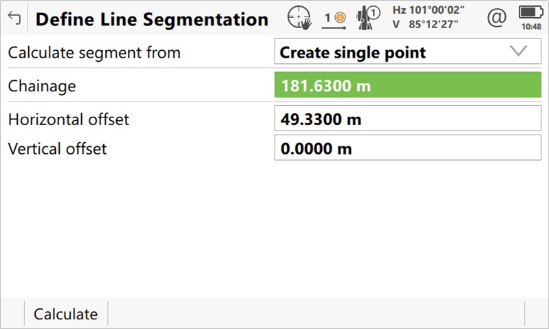 point from offset and chainage